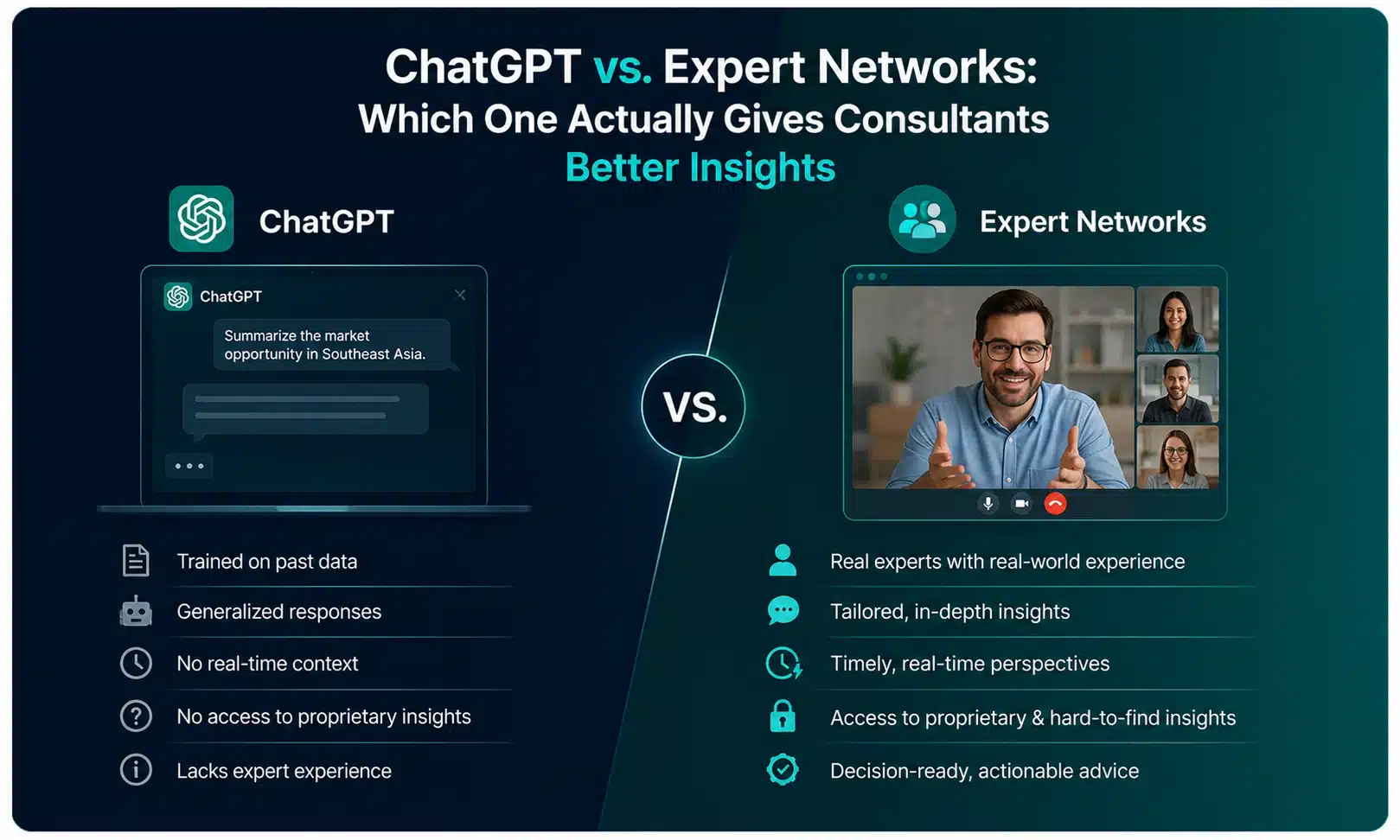 ChatGPT vs. Expert Networks