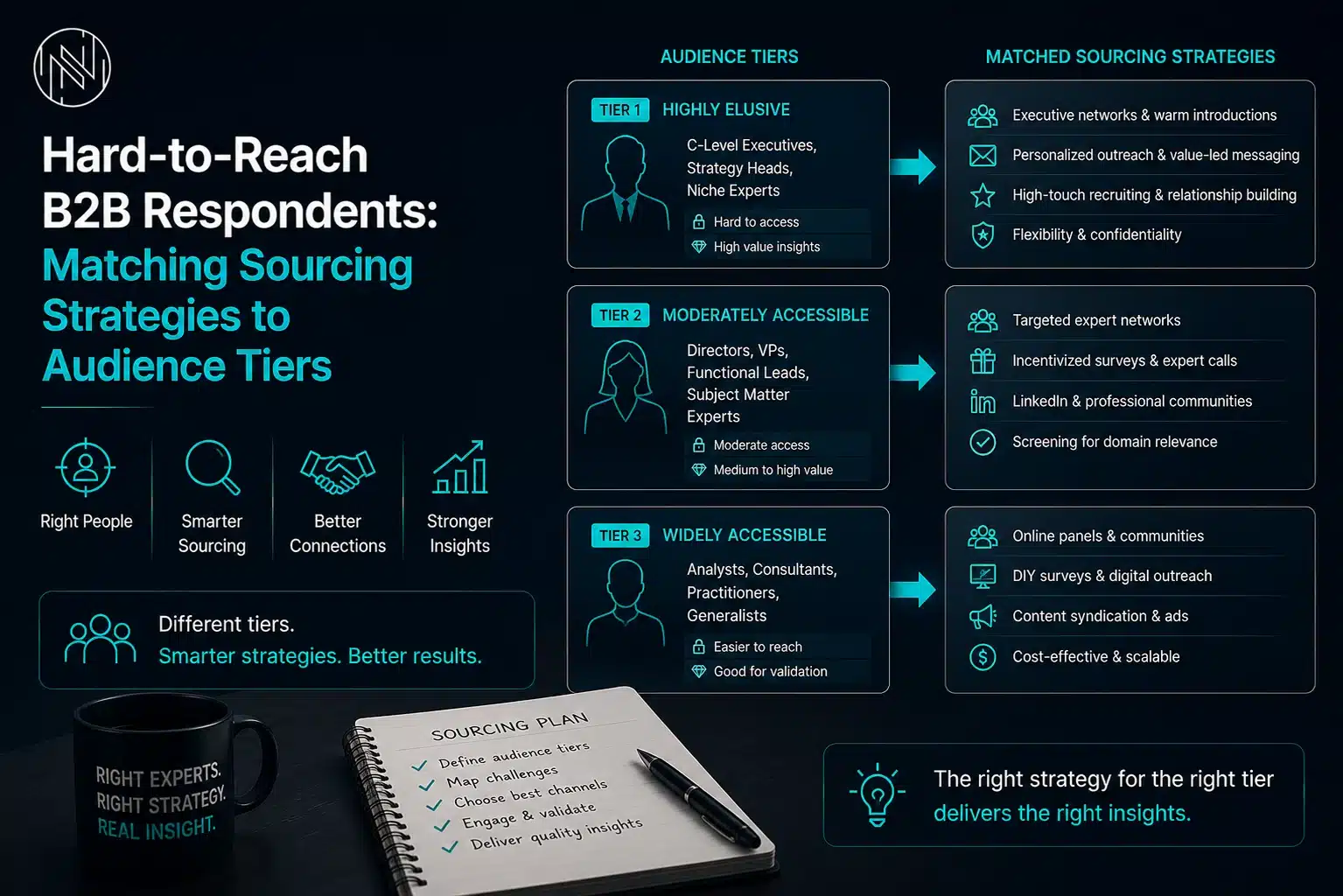 Hard-to-Reach B2B Respondents: Matching Sourcing Strategies to Audience Tiers